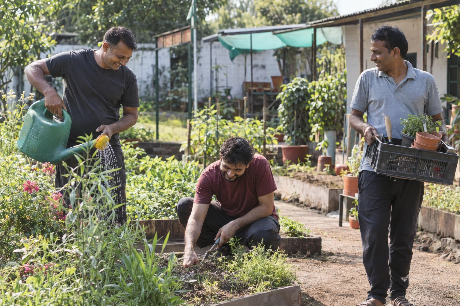 Residents during a group activity in the 180-day de-addiction programme