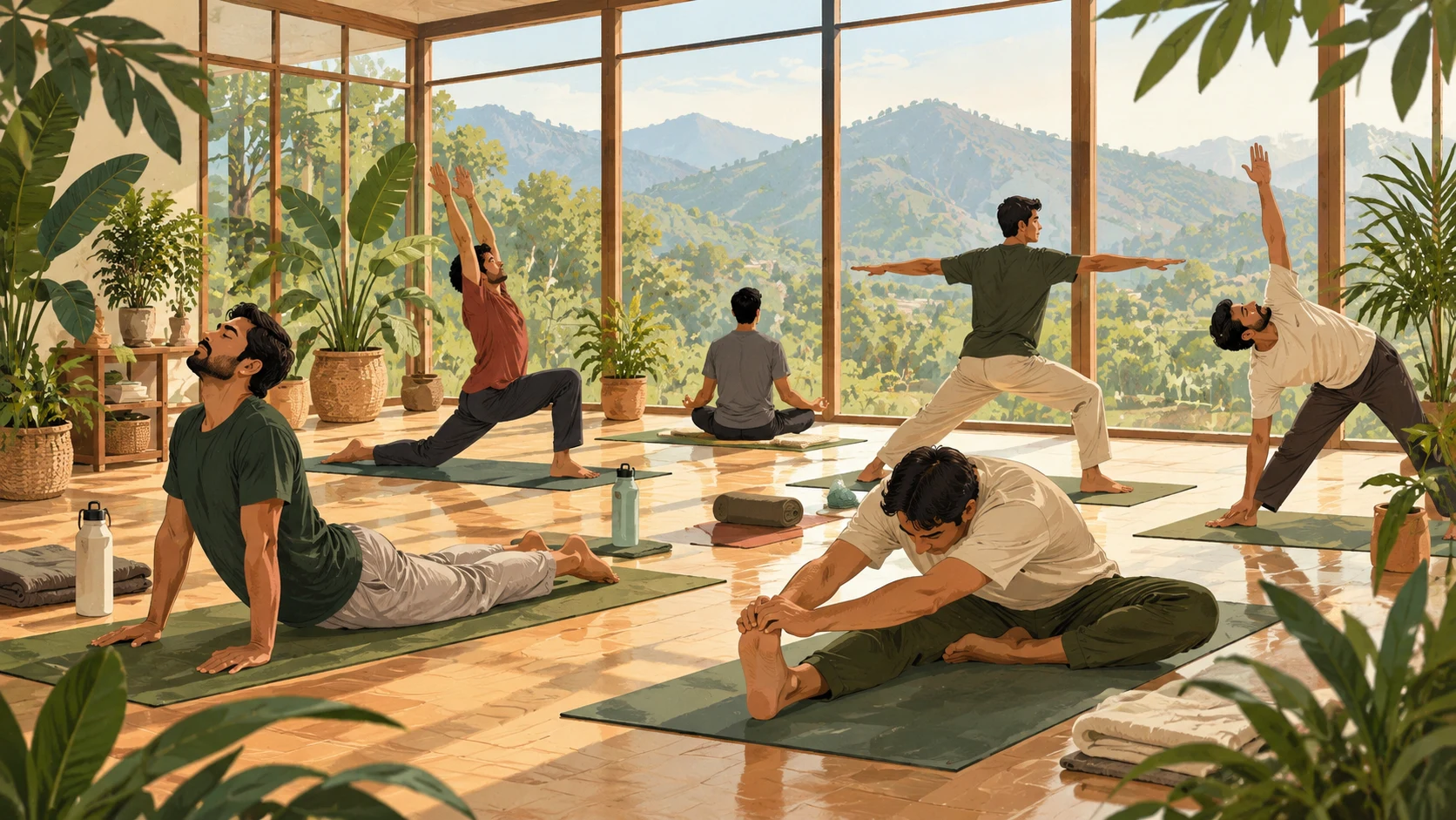 Yoga and meditation therapy at our nasha mukti kendra in Himachal Pradesh